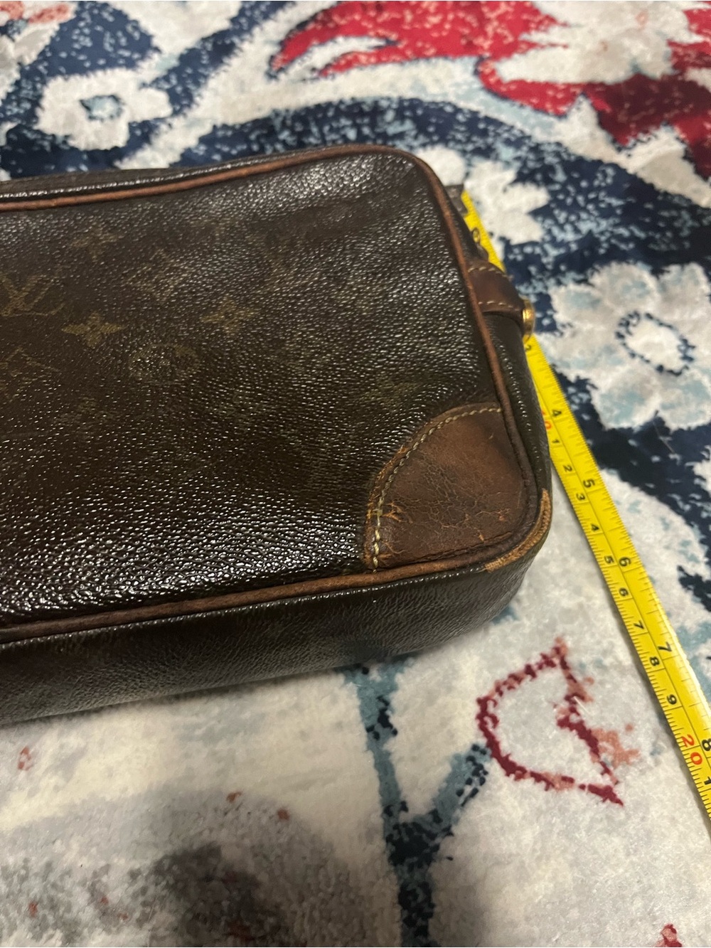 Authentic Vintage Louis Vuitton Monogram Canvas Toiletry Cosmetic Travel Pouch - Picture 9 of 12